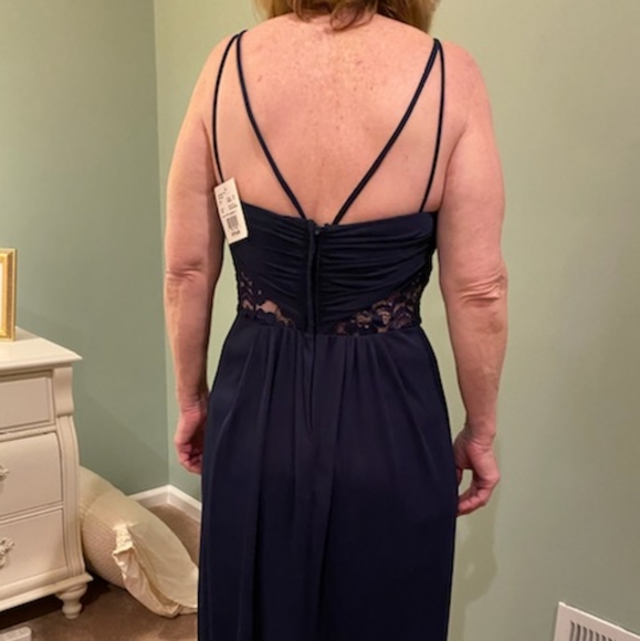 David's Bridal Marine Blue Bridesmaids Dress - Picture 2 of 3
